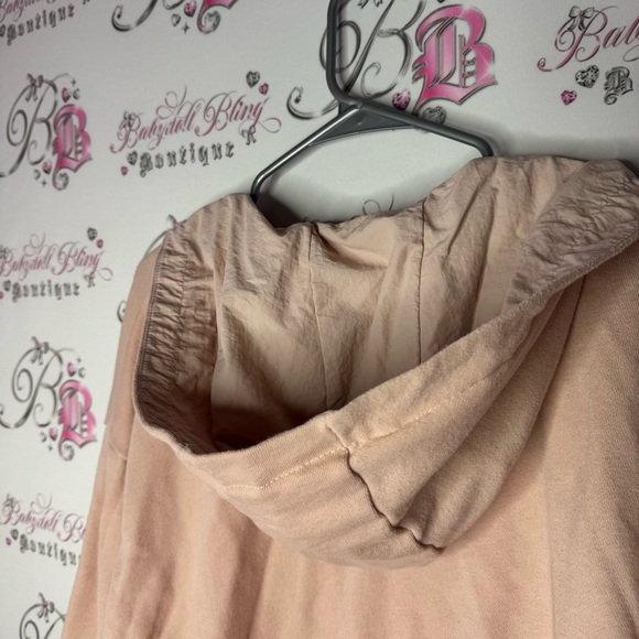 Fabletics sweater pullover light pink peach orange kangaroo pocket hoodie gym - Picture 3 of 7